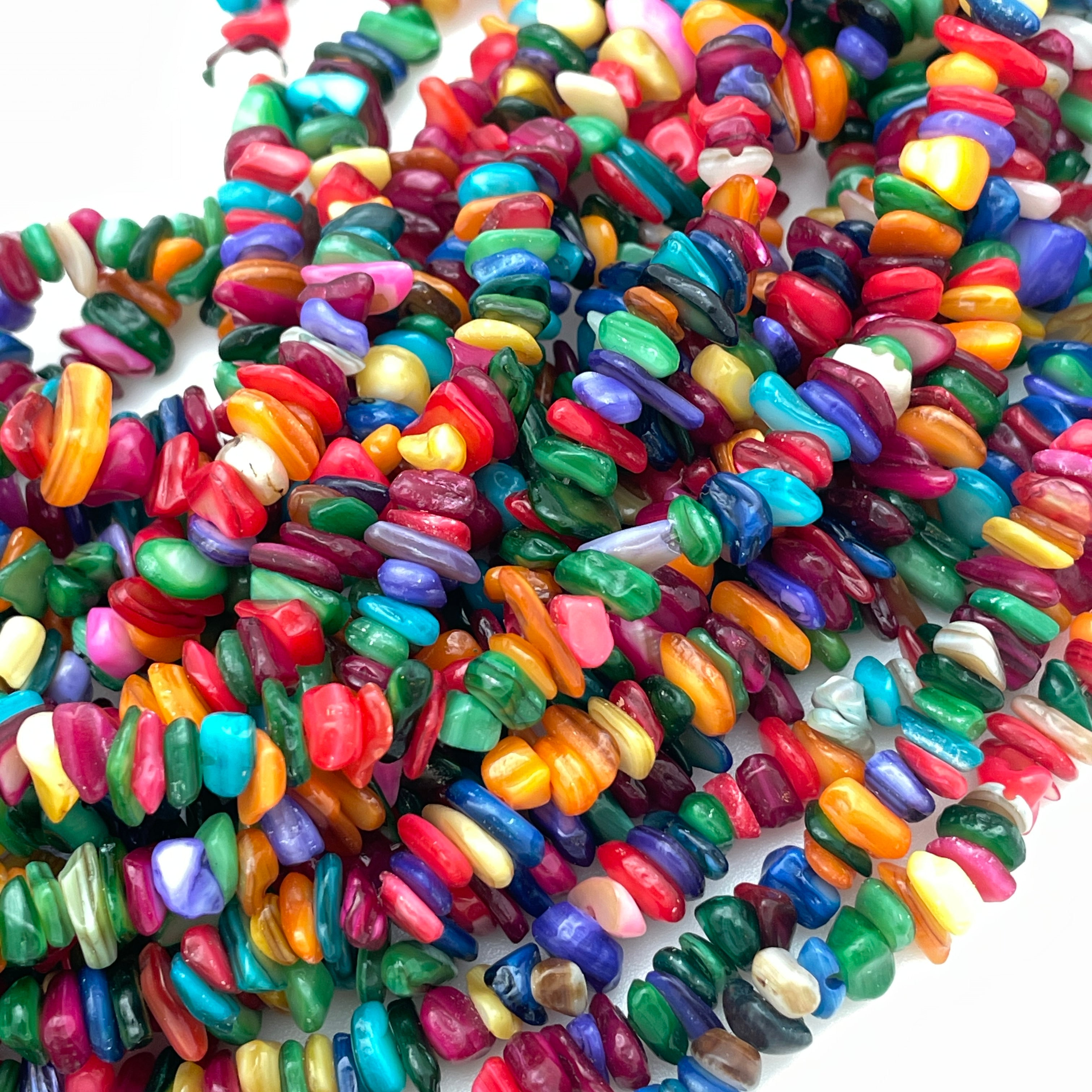 Dyed Multicolor Mother of Pearl Chips