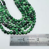 Ruby Zoisite Faceted Coins - 6mm