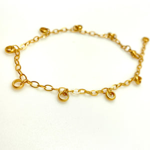 Gold stainless add a charm bracelet
