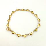 Heart bracelet gold plated stainless