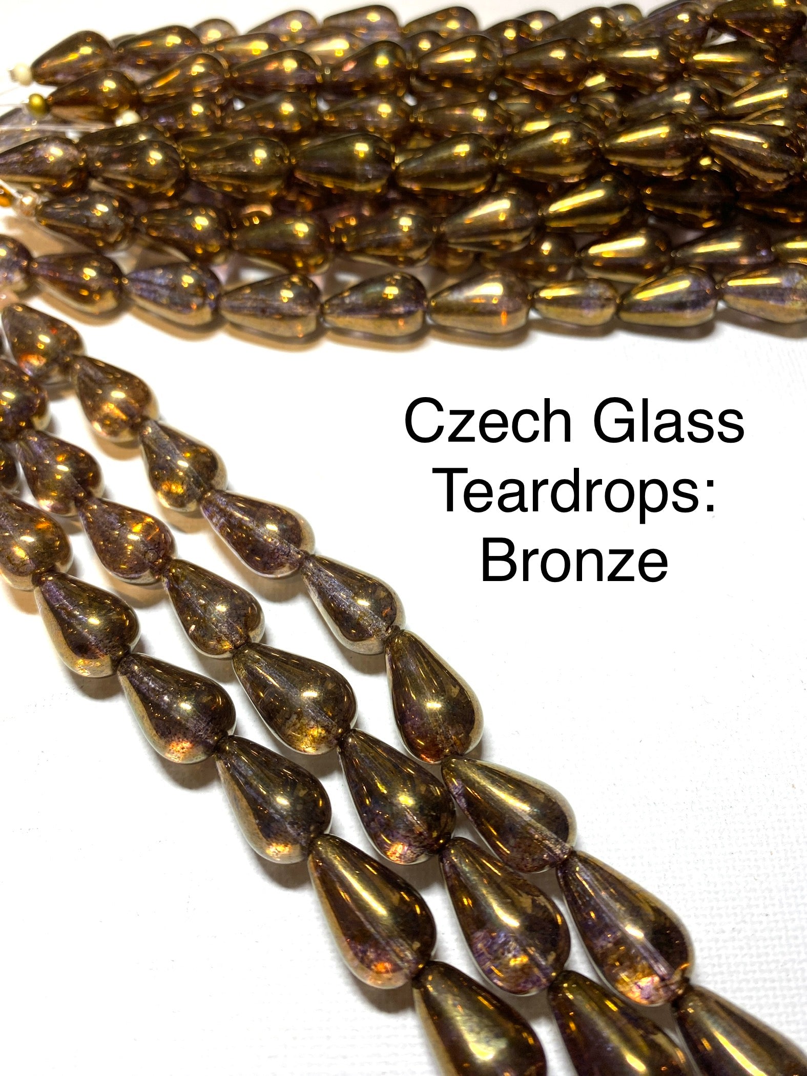 Czech Glass Teardrops