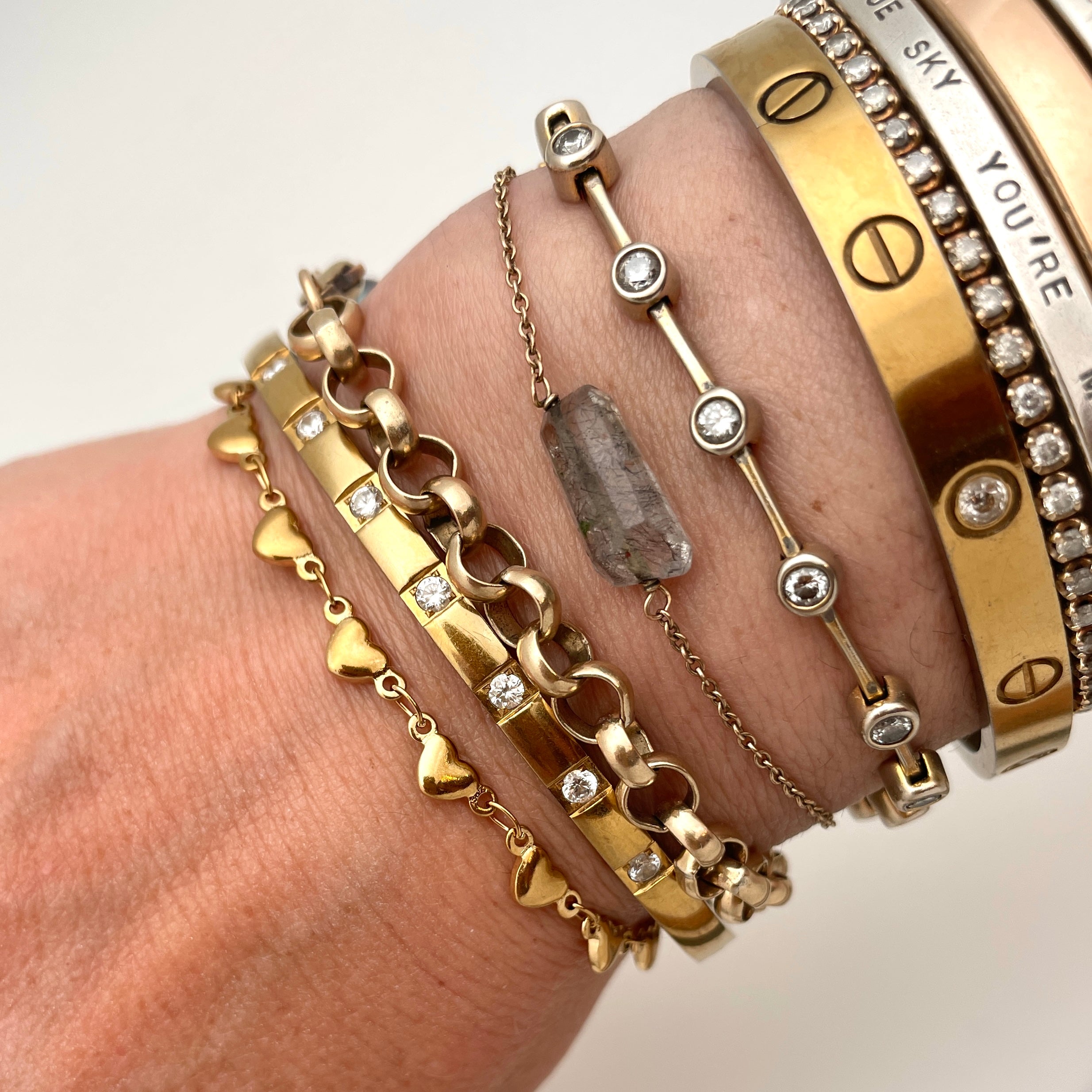 Heart Bracelet Gold Plated Stainless