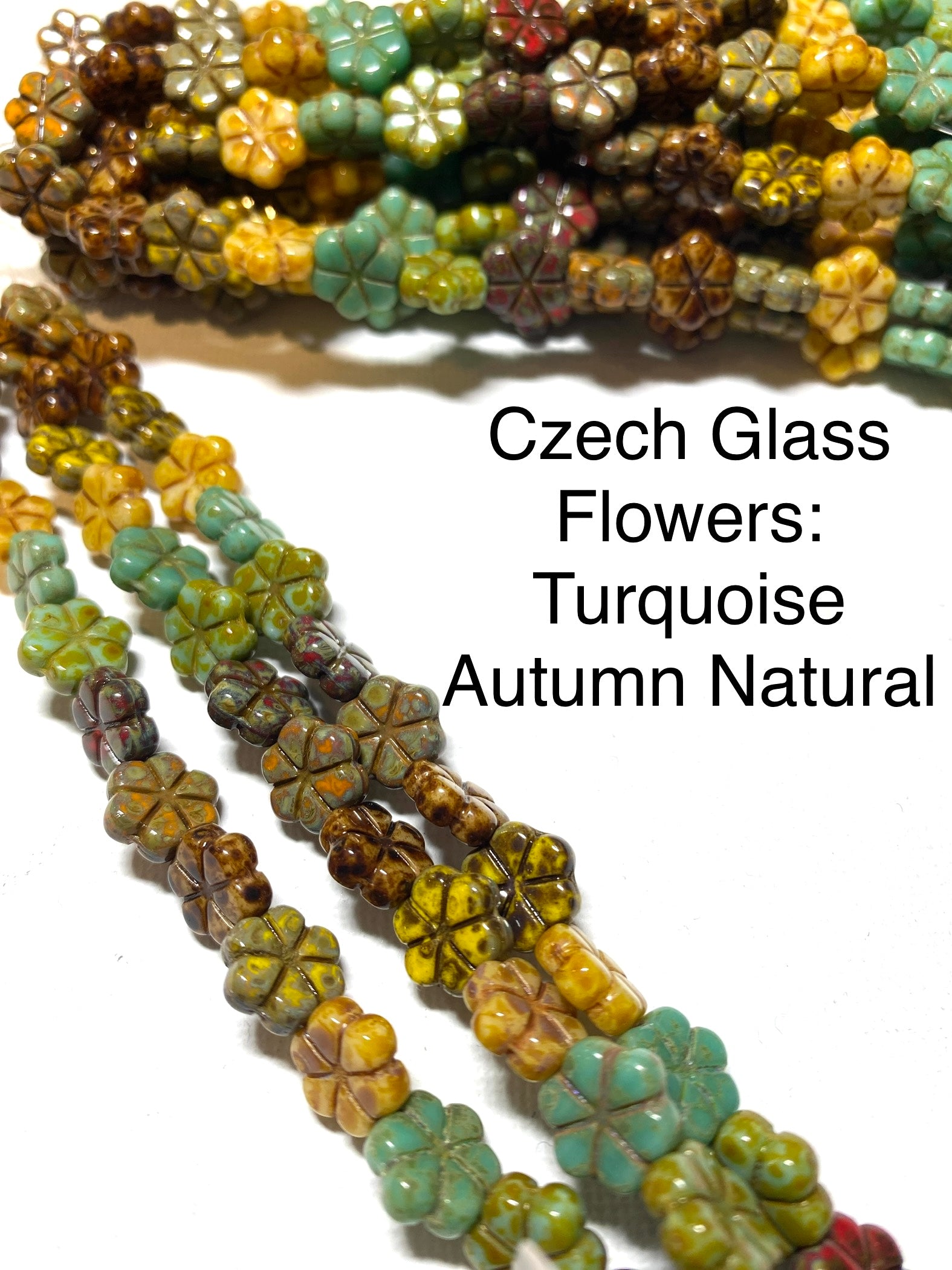 Czech Pressed Glass Flowers