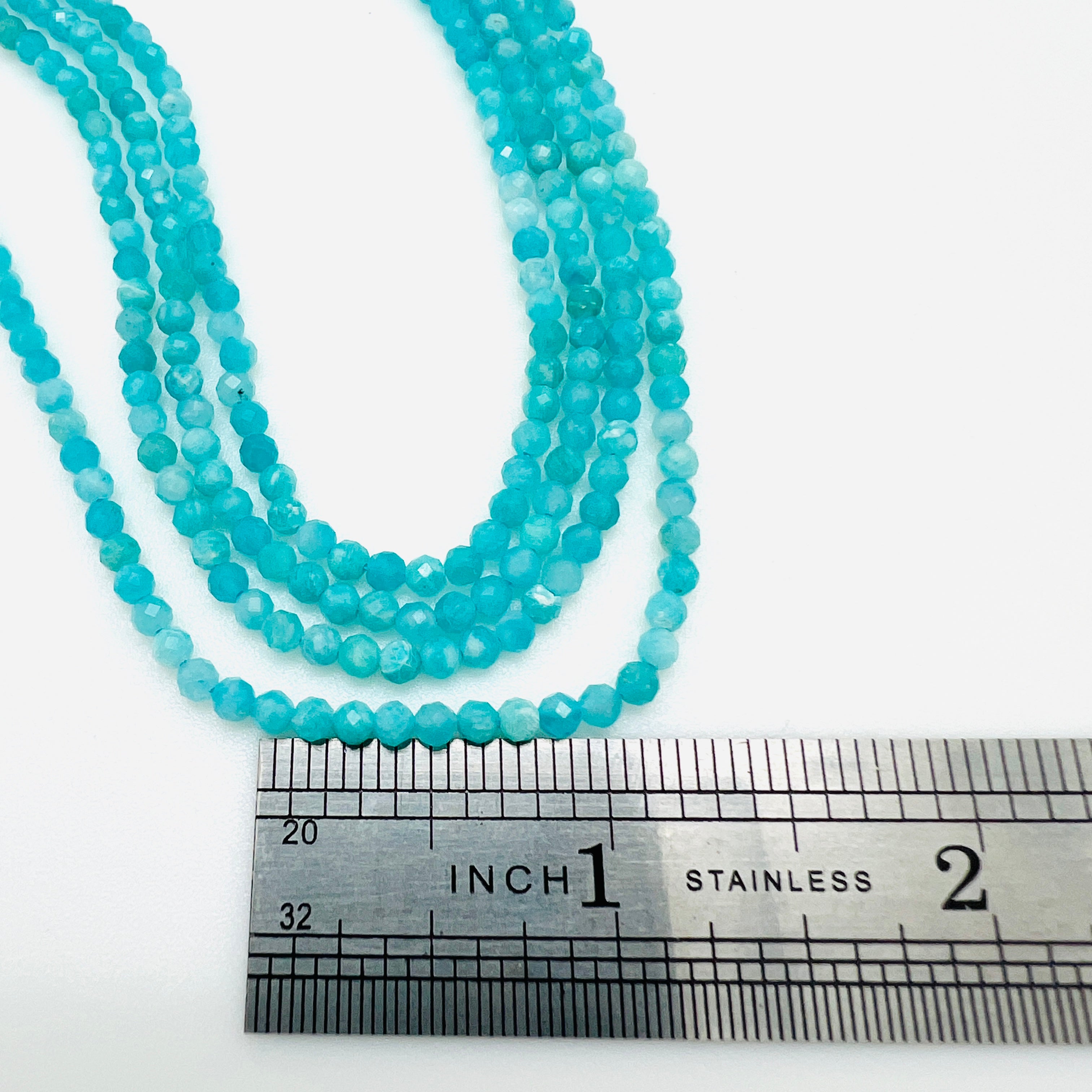 Aquamarine Faceted Rondelles - 3x5mm