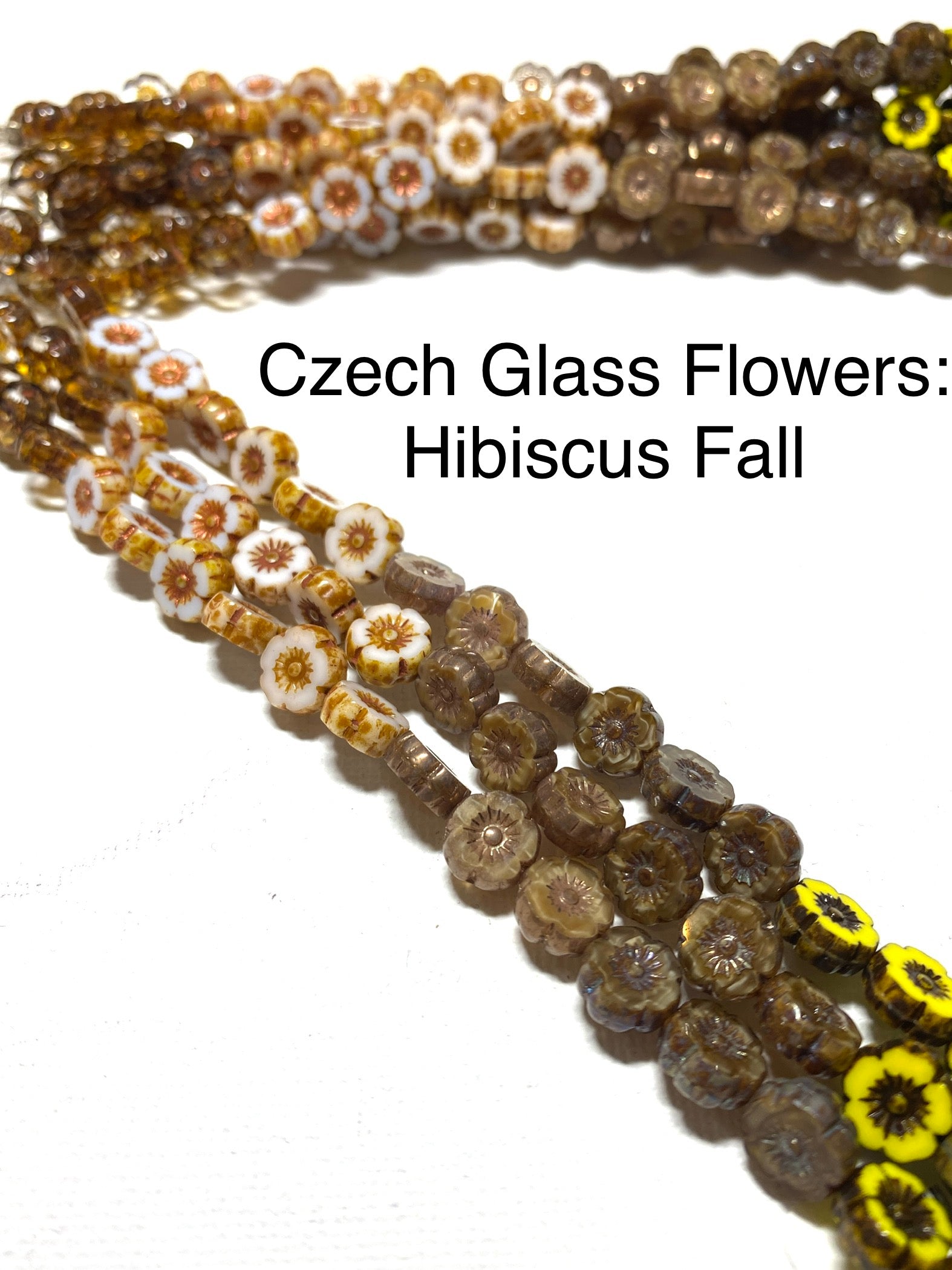 Czech Pressed Glass Flowers