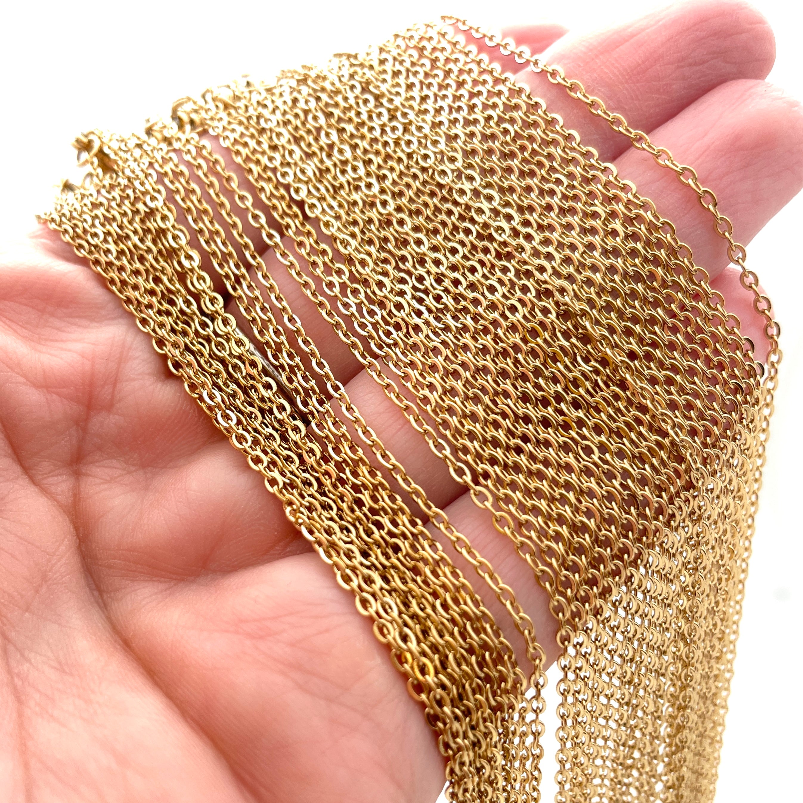 Stainless Steel Flat Cable Necklace 18”