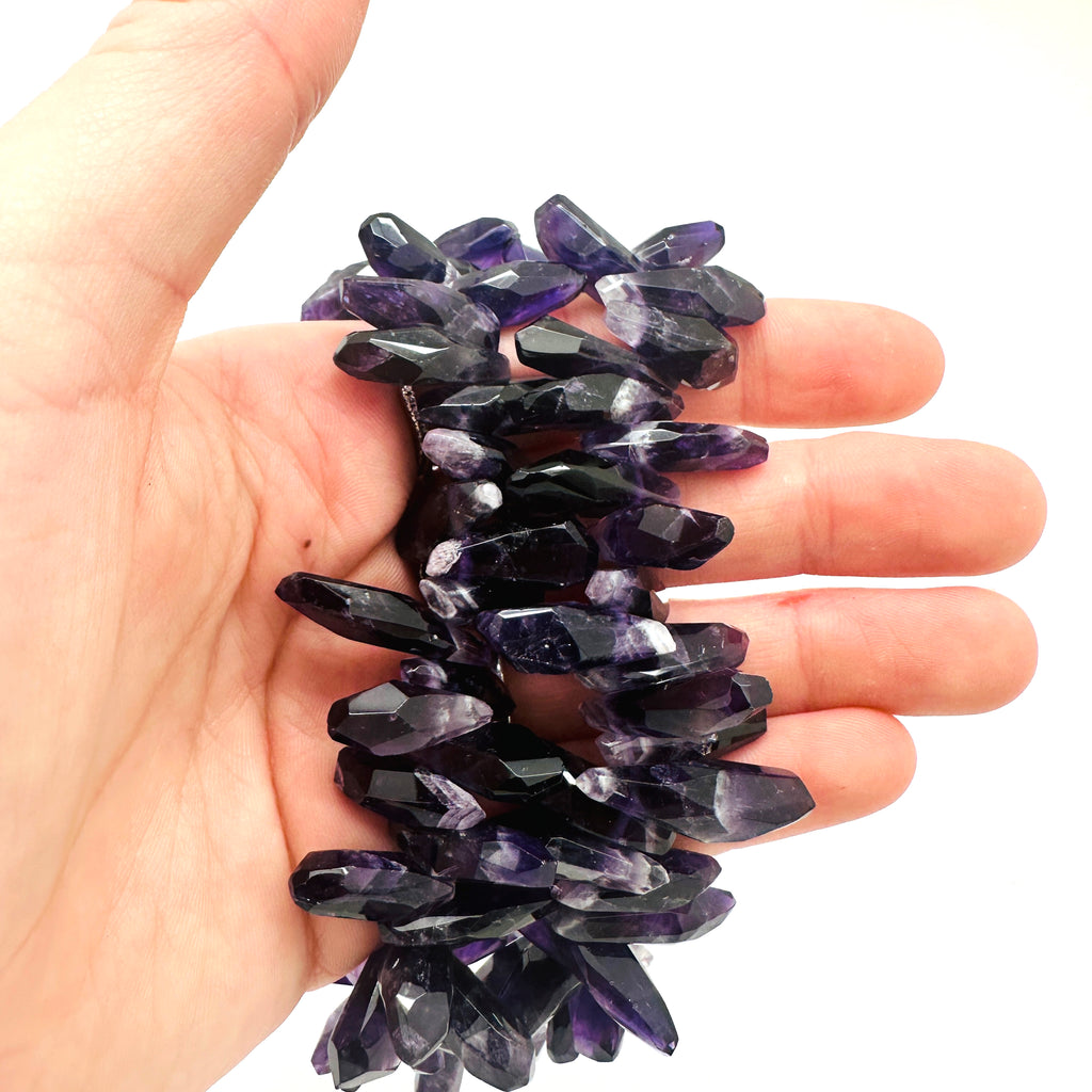 Chevron Amethyst- Faceted Points