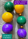Mardi Gras Bead Garland : 8 ft. Large Heavy Duty Beads
