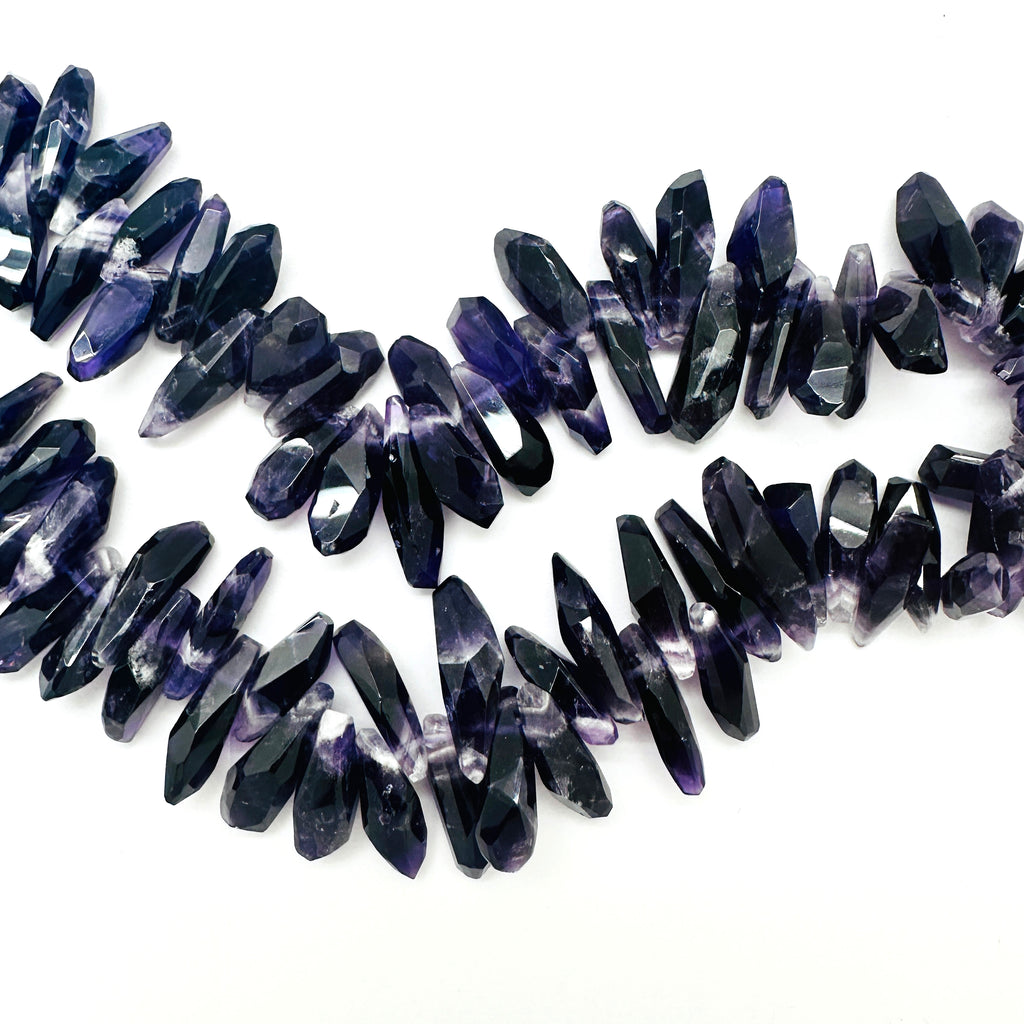 Chevron Amethyst- Faceted Points