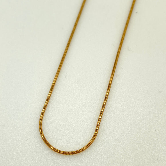 Gold Plated Stainless Steel Snake Chain 18”