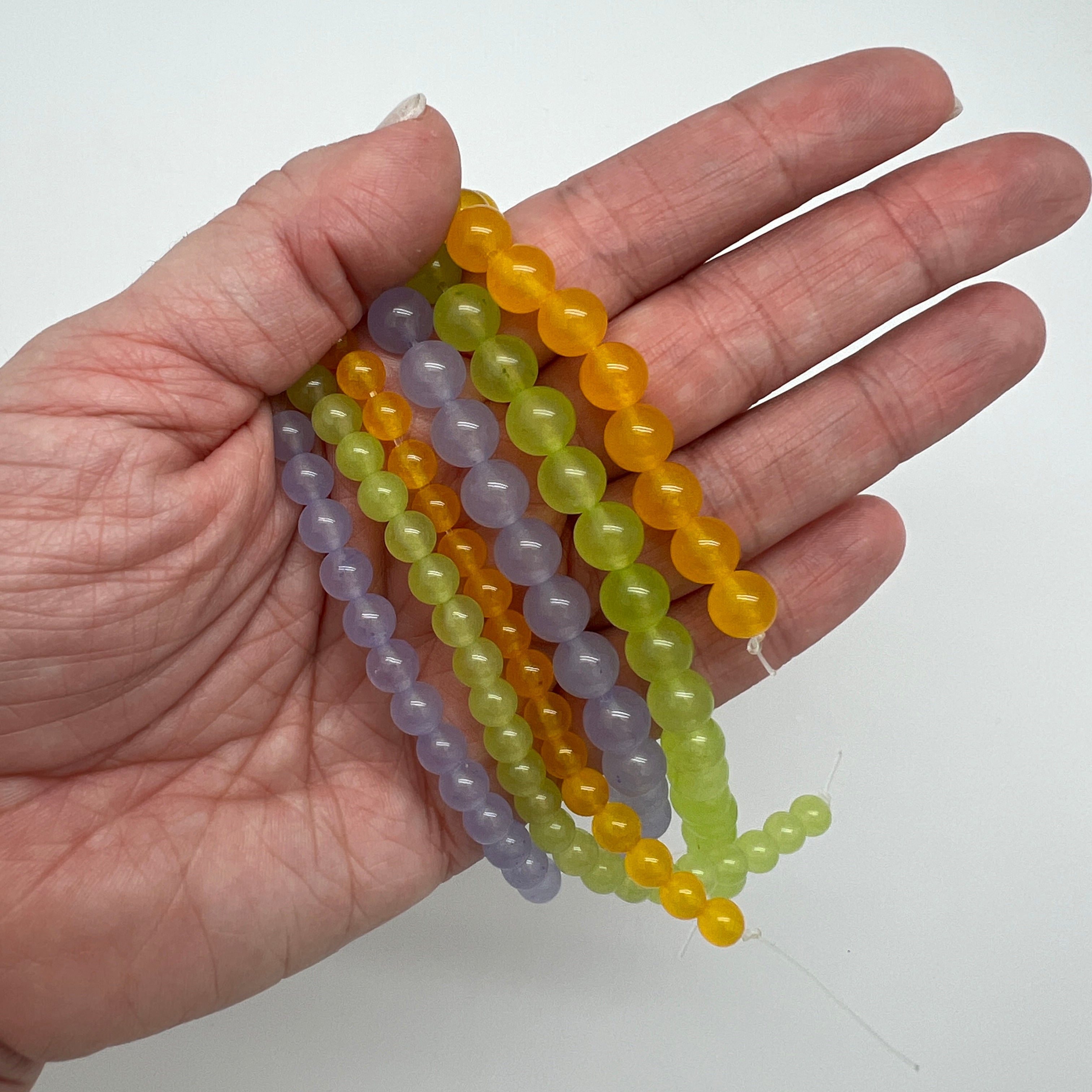 Mardi Gras Jade Mix - Smooth Round