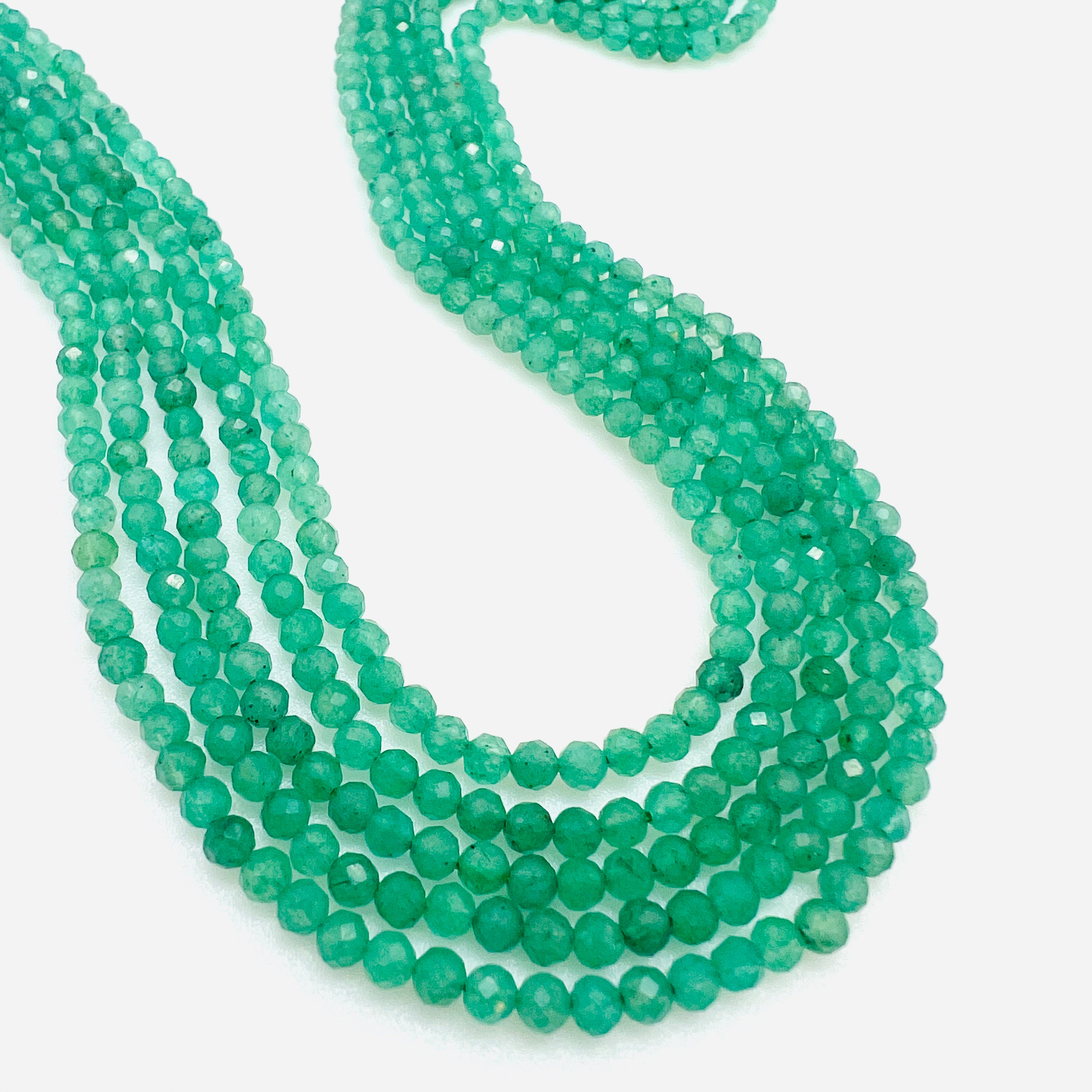 Aventurine Faceted Rounds - 3mm
