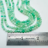 Australian Chrysoprase Faceted Rounds - 4mm