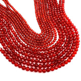 Carnelian Faceted Rounds