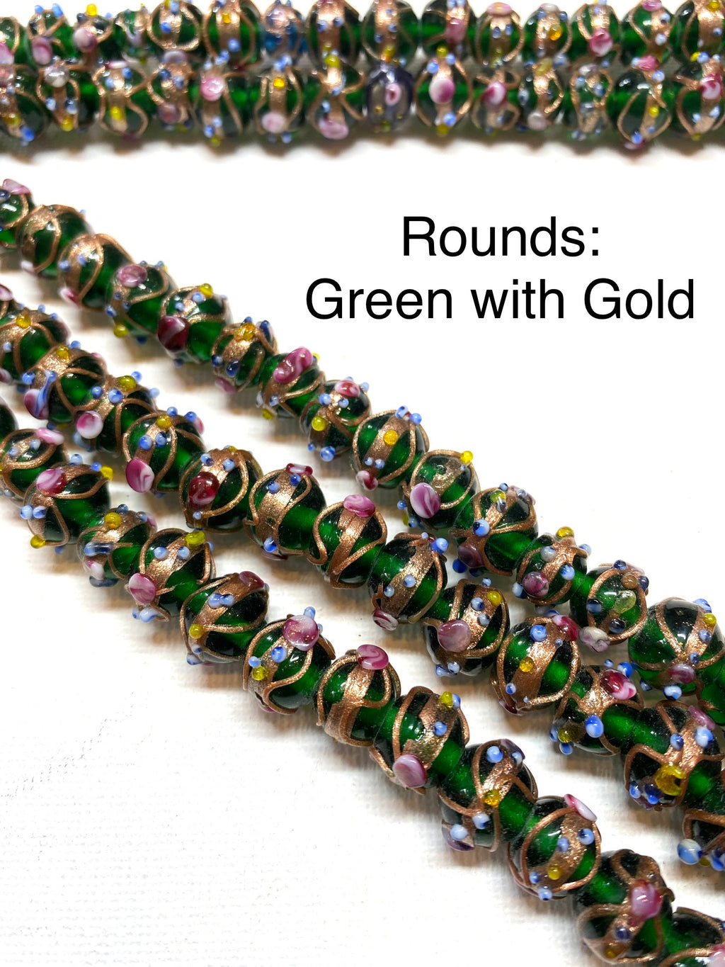 Venetian Style Glass Beads - Large Rounds
