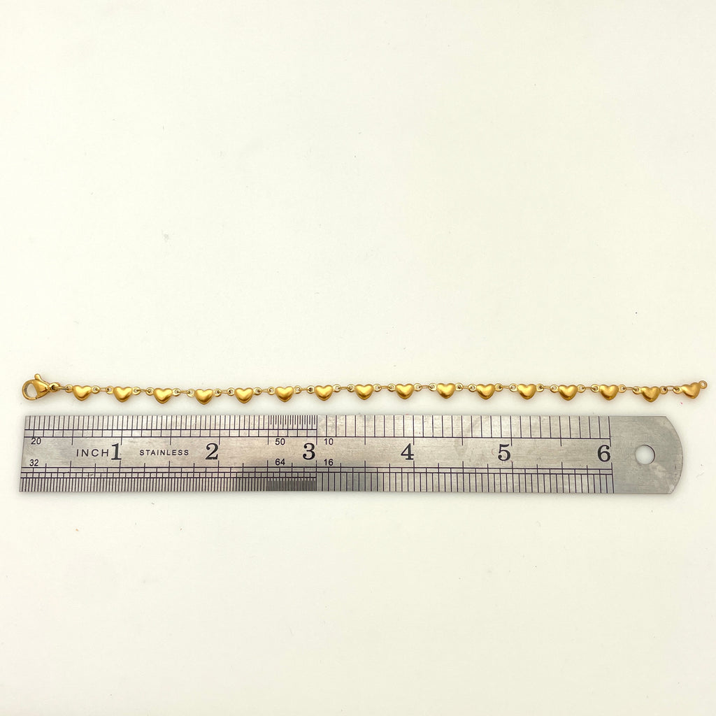 Heart Bracelet Gold Plated Stainless
