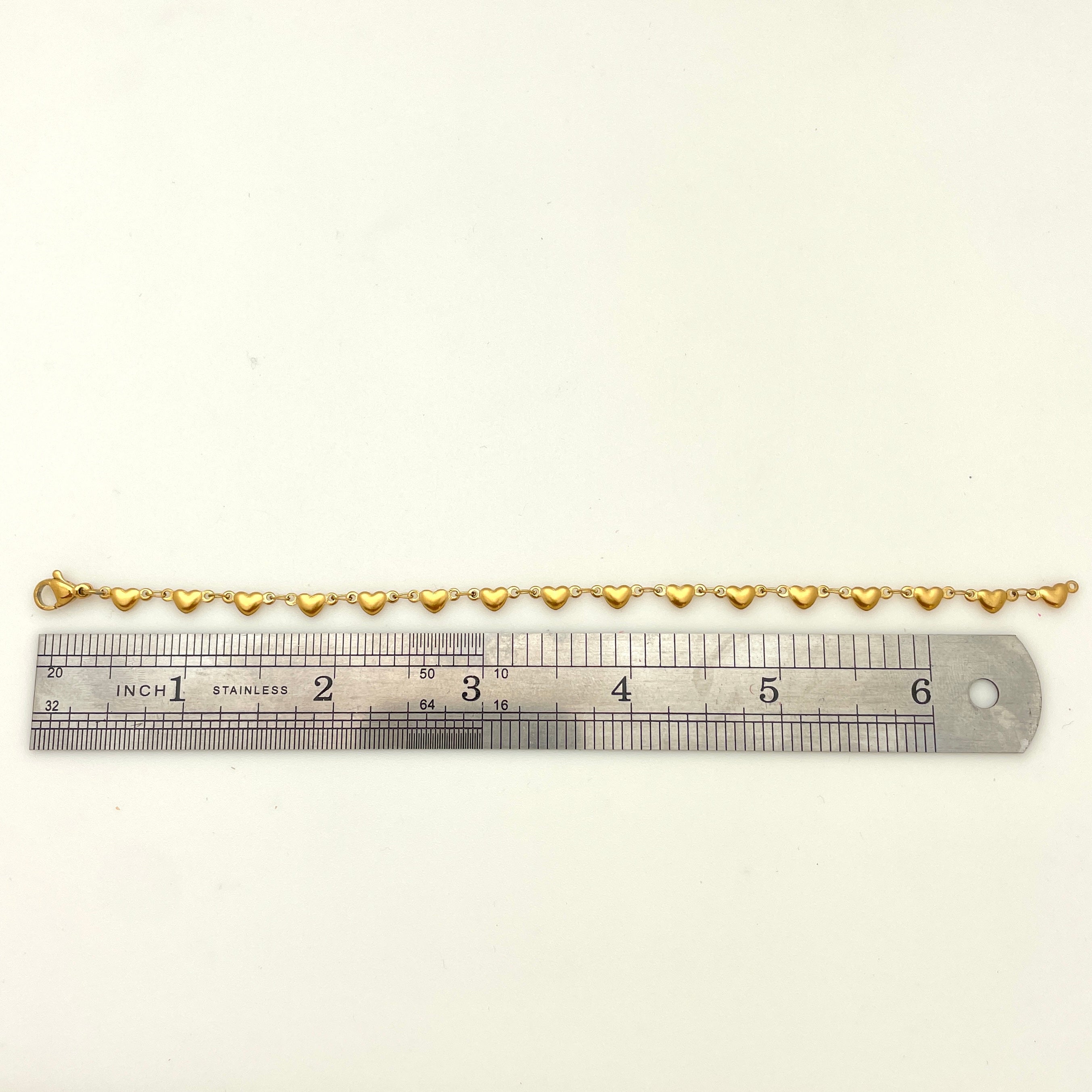 Heart Bracelet Gold Plated Stainless