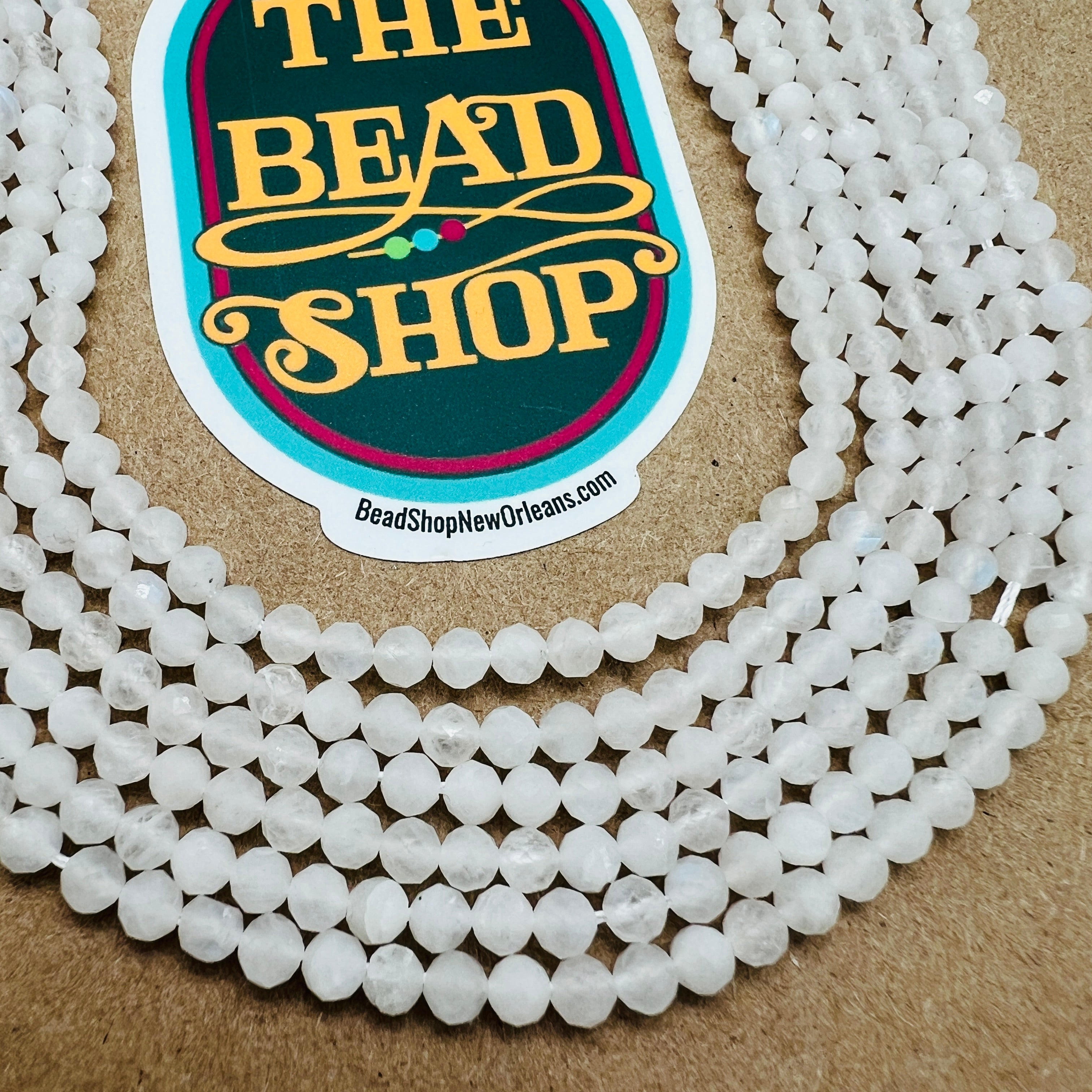 Rainbow Moonstone Faceted Rounds - 4mm