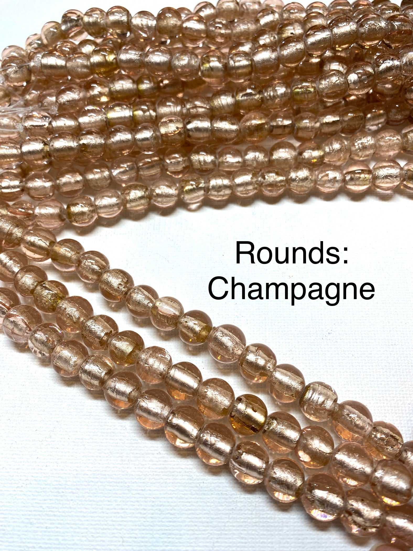 Foil Glass - Round, 9-10mm