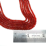 Carnelian Faceted Rounds