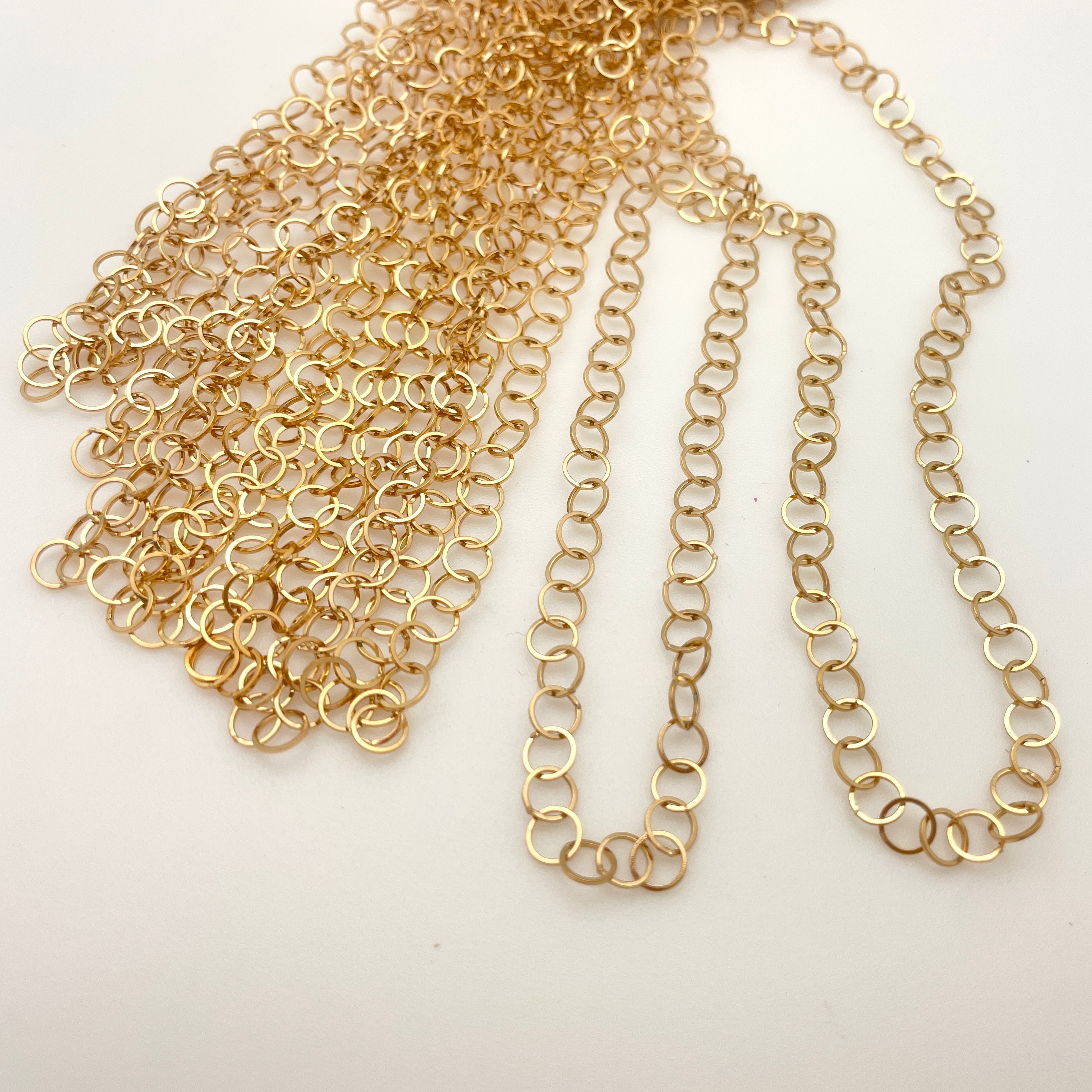 Circle Link Gold Plated Stainless Necklace