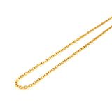 golden cable chain on white background. 