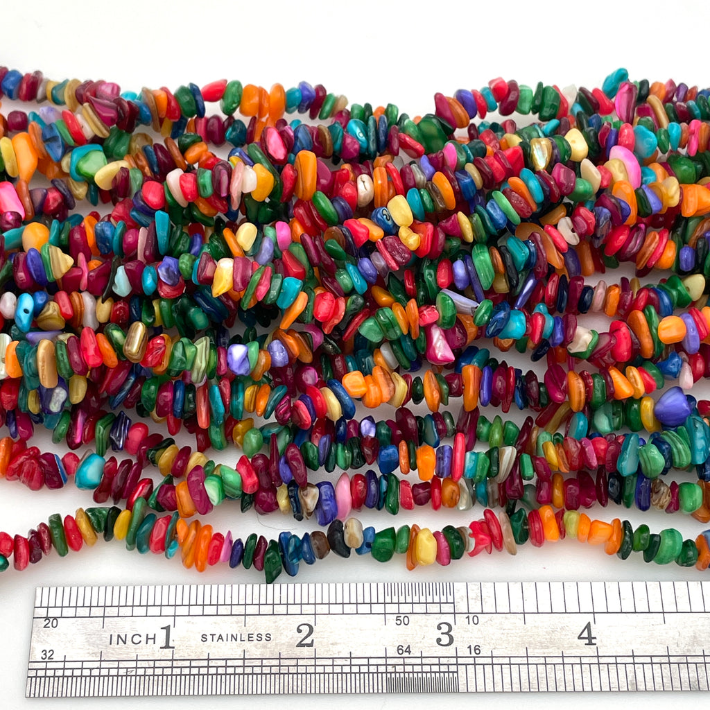 Dyed Multicolor Mother of Pearl Chips