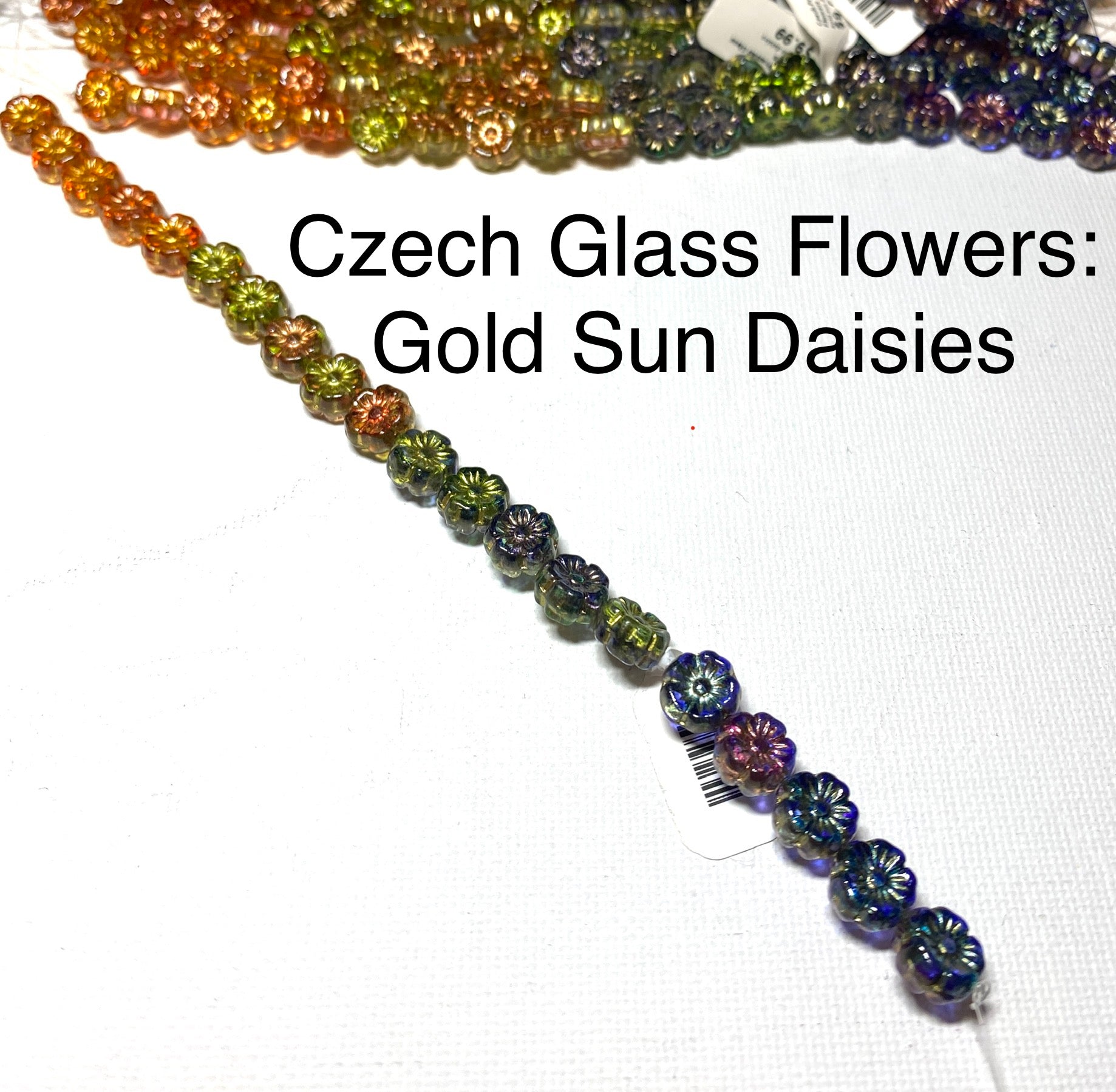 Czech Pressed Glass Flowers