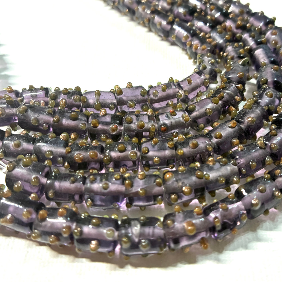 Glass Dot Bead Strands - 8"