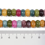 Mixed Jewel Tones Jade Rondelle Beads