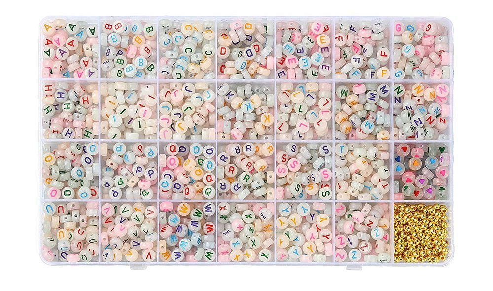 Glow in the Dark Alphabet Letters Bead Box