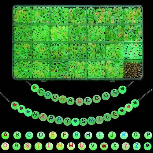 Glow in the Dark Alphabet Letters Bead Box