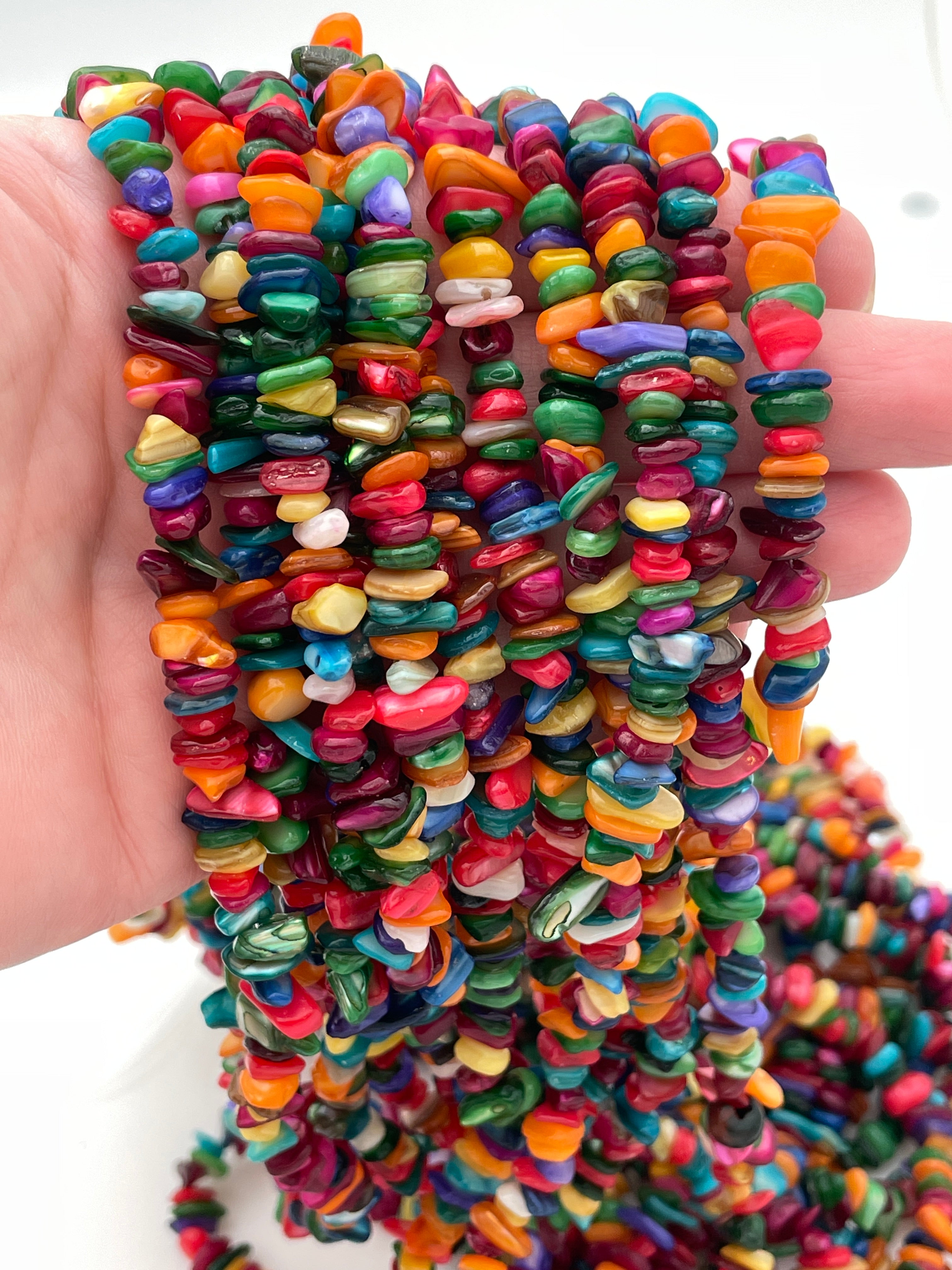 Dyed Multicolor Mother of Pearl Chips