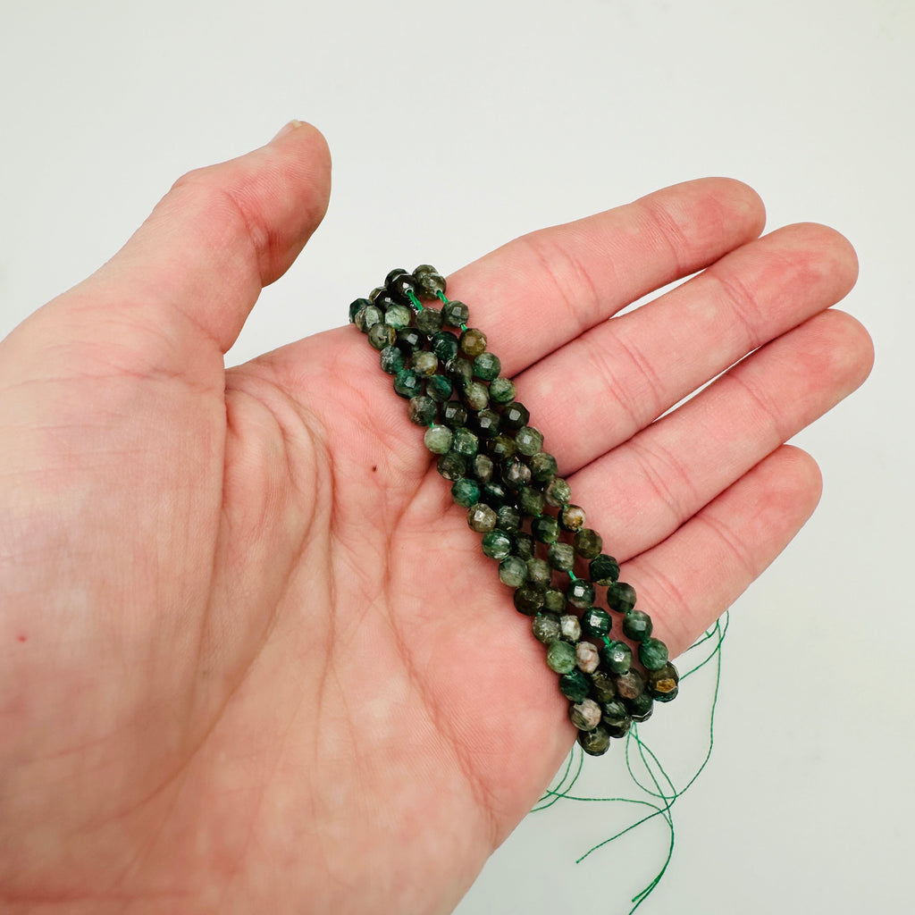 Green Tourmaline- 5mm Faceted Rounds