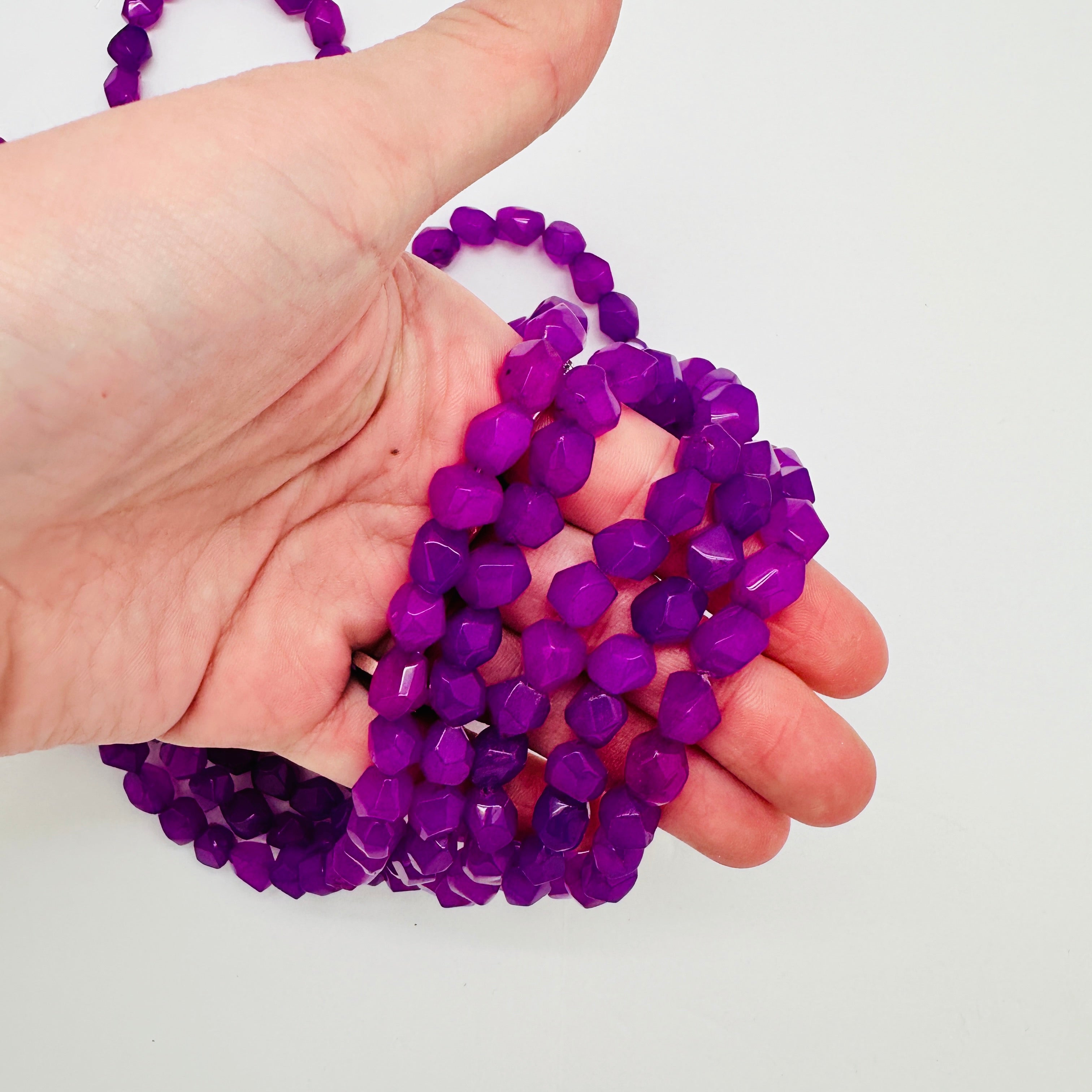 Dyed Jade- Chunky Hex