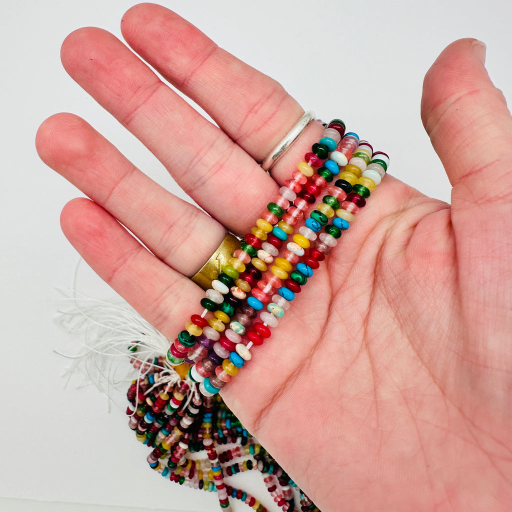 Mixed Gemstone Rondelles