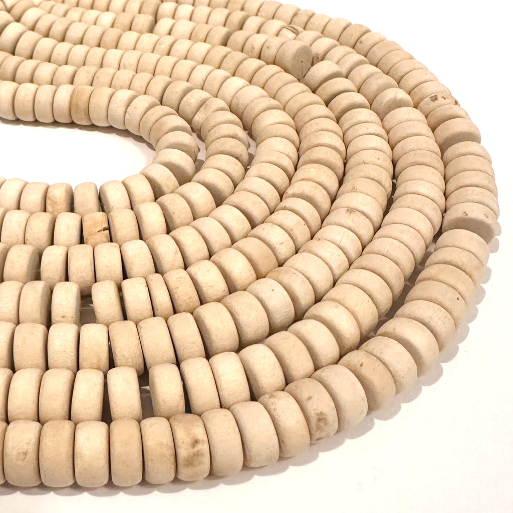 Light Coco Wood Rondelles