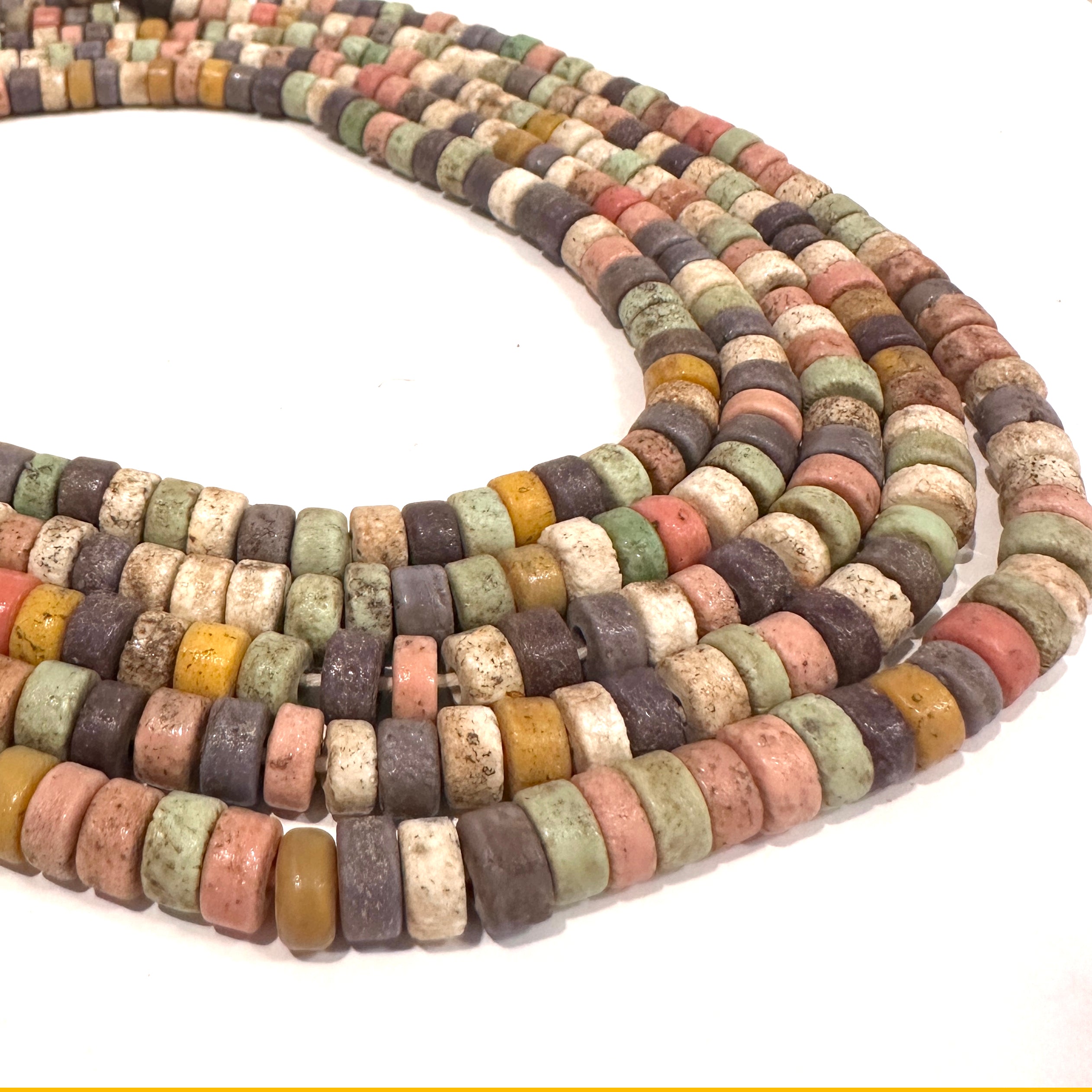 Indonesian Distressed Glass Rondelles