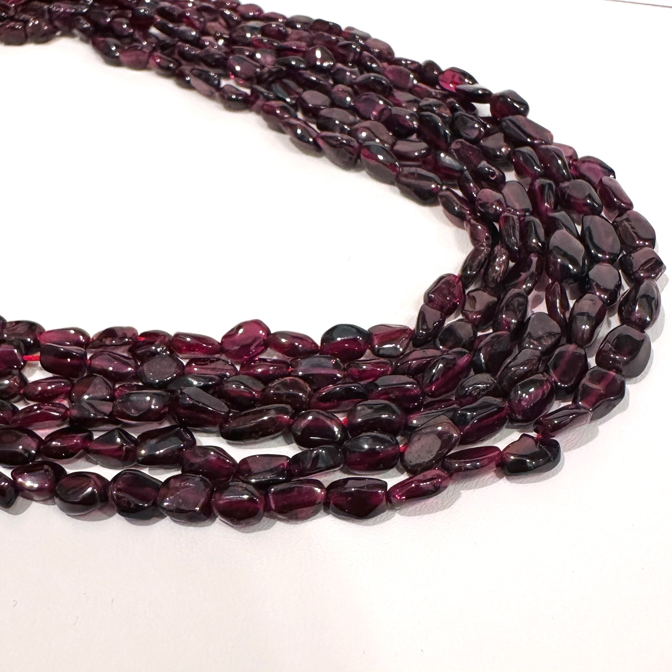 Flat Tumbled Garnet Nuggets