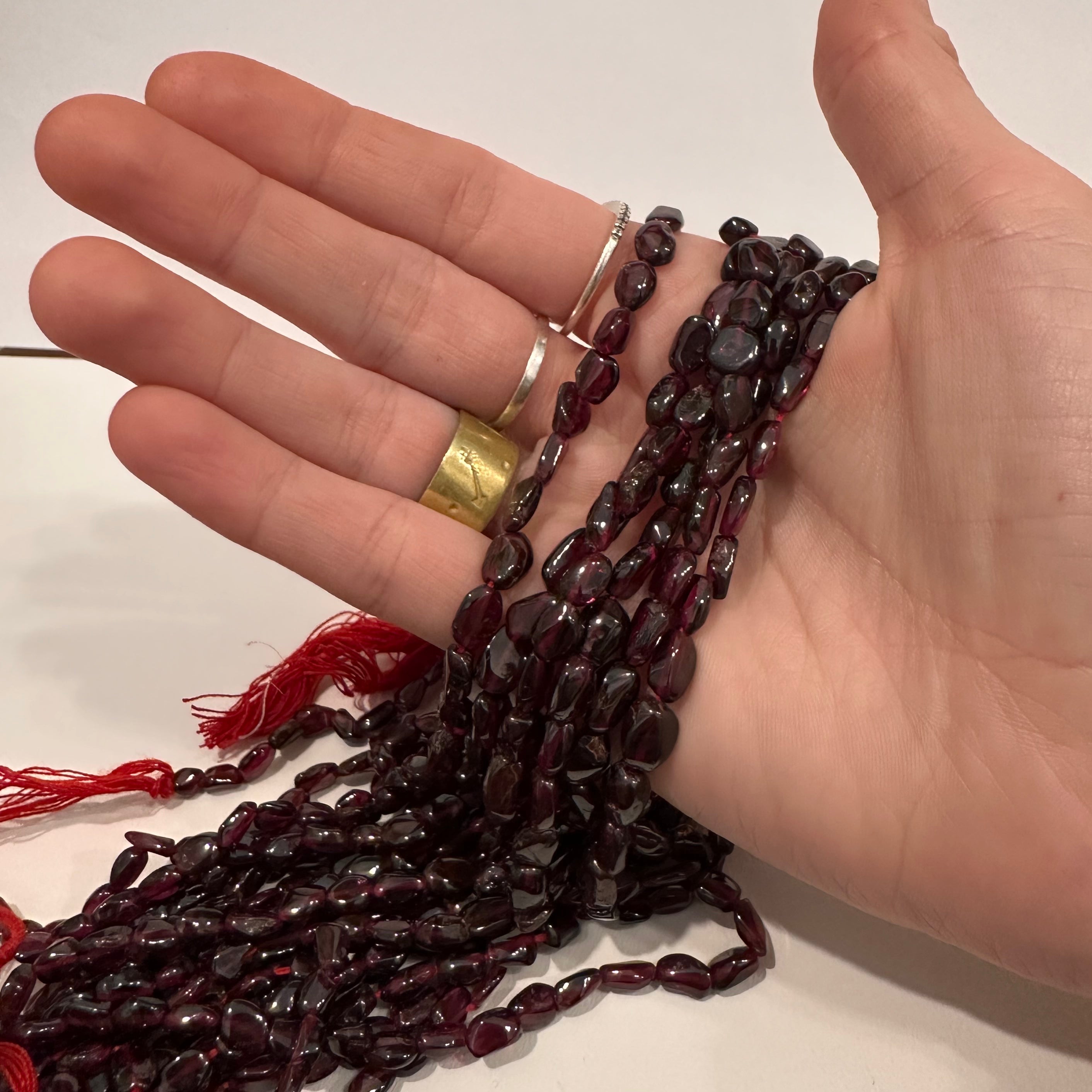 Flat Tumbled Garnet Nuggets