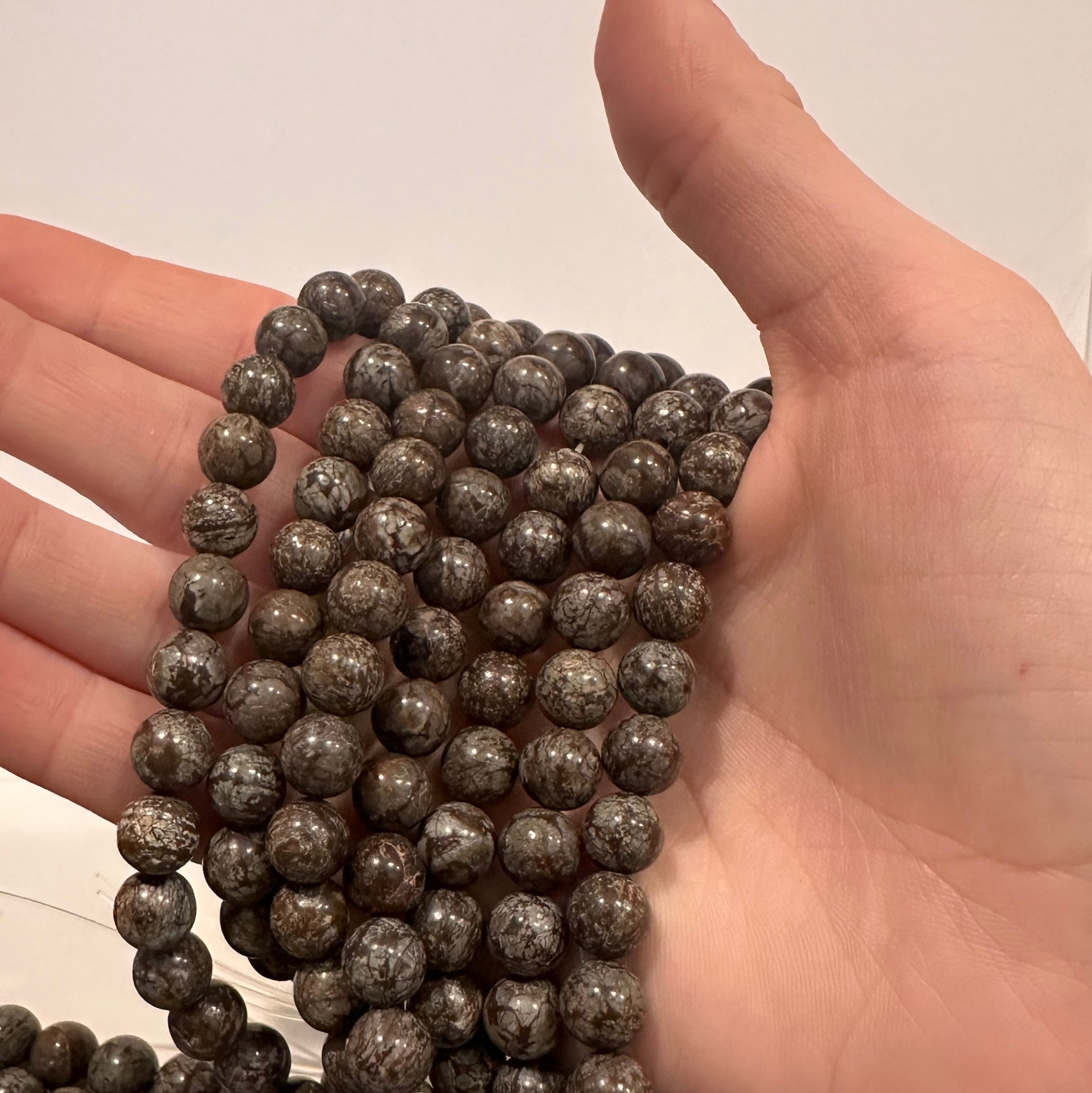 Brown Snowflake Obsidian Rounds