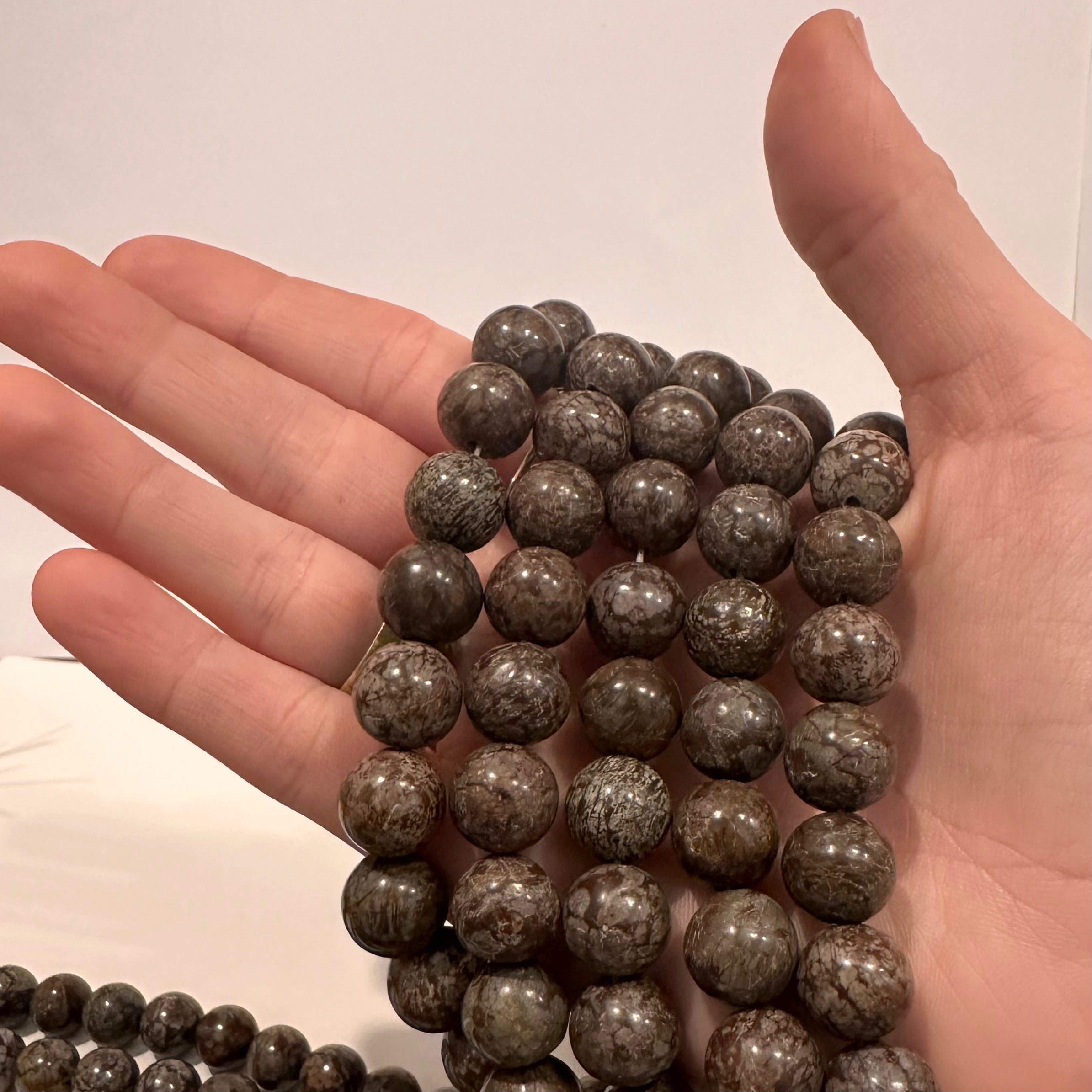 Brown Snowflake Obsidian Rounds