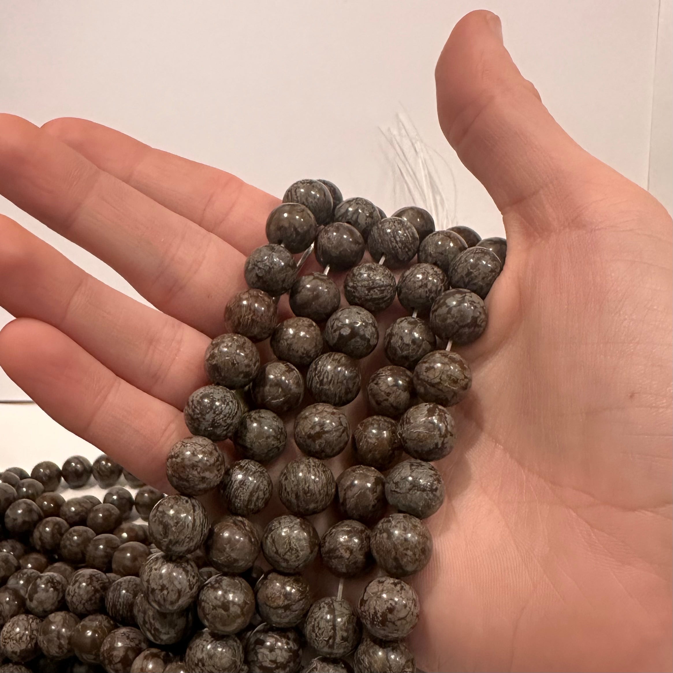 Brown Snowflake Obsidian Rounds
