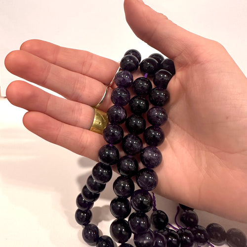 Deep Amethyst Rounds-12mm