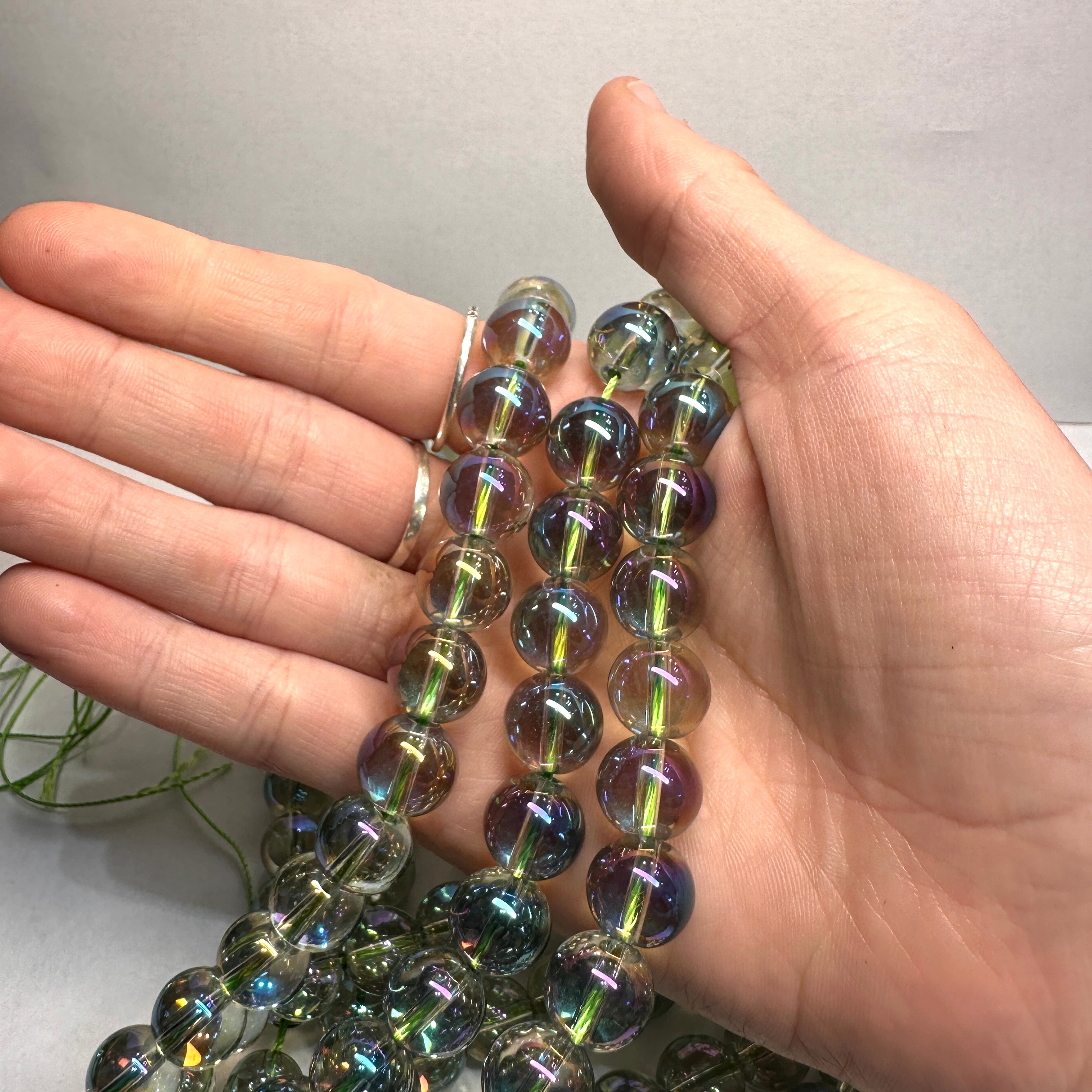 Electroplated Glass Rounds- 12mm