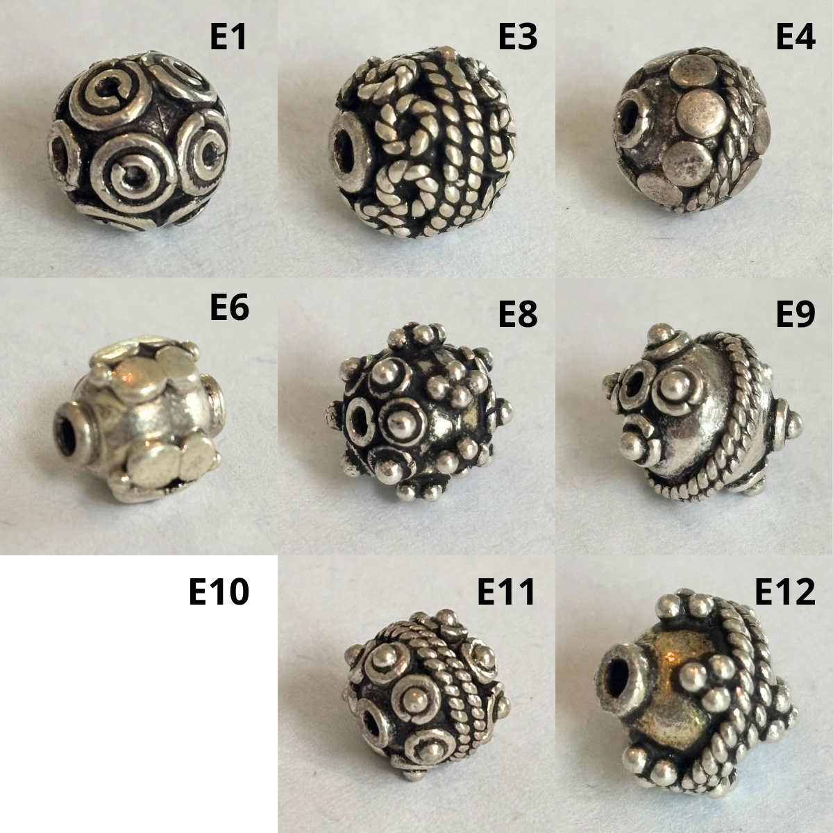 Bali Silver: Round Beads (pack)