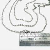Small Cable Chain Necklace - Stainless - 23.5"