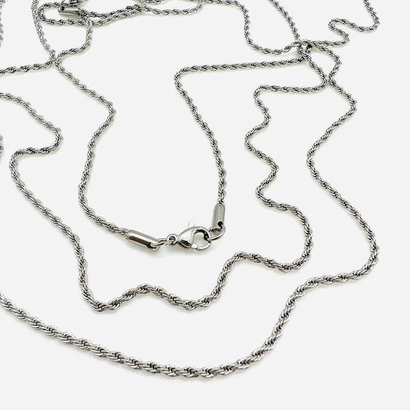 Rope Chain Necklace - Stainless - 20