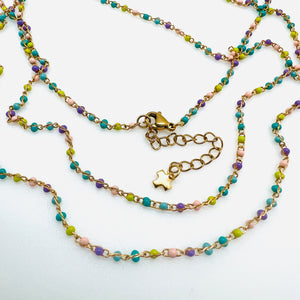Twisted Enamel Chain with Stainless Clasp - 17.5"