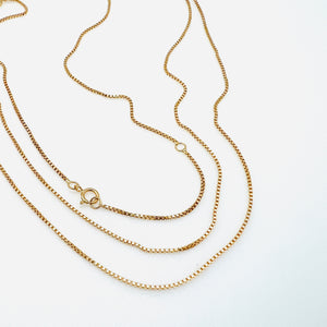 Gold Filled Box Chain - adjustable